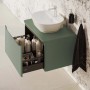 Mobile bagno base lavabo sospeso 1 cassetto Integra Round 80 cm matt green_4