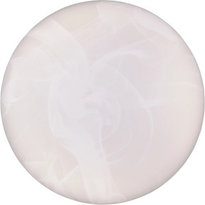 Plafoniera LED Reality Umbria rotonda color alabastro, diametro 38cm. Design semplice per spazi abitativi.
