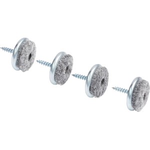 Pattini per parquet con vite, Ø 28 mm, set da 16, feltrini per proteggere i pavimenti delicati.