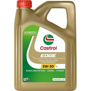 Olio motore Castrol Edge 5W-30 LL per benzina, diesel e ibrido, 4 litri.