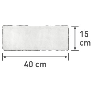 Panno di ricambio per mocio, umido e asciutto, 40x15cm, microfibra