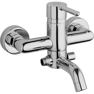 Miscelatore per vasca t.b.t. cromato lucido per montaggio a parete.
