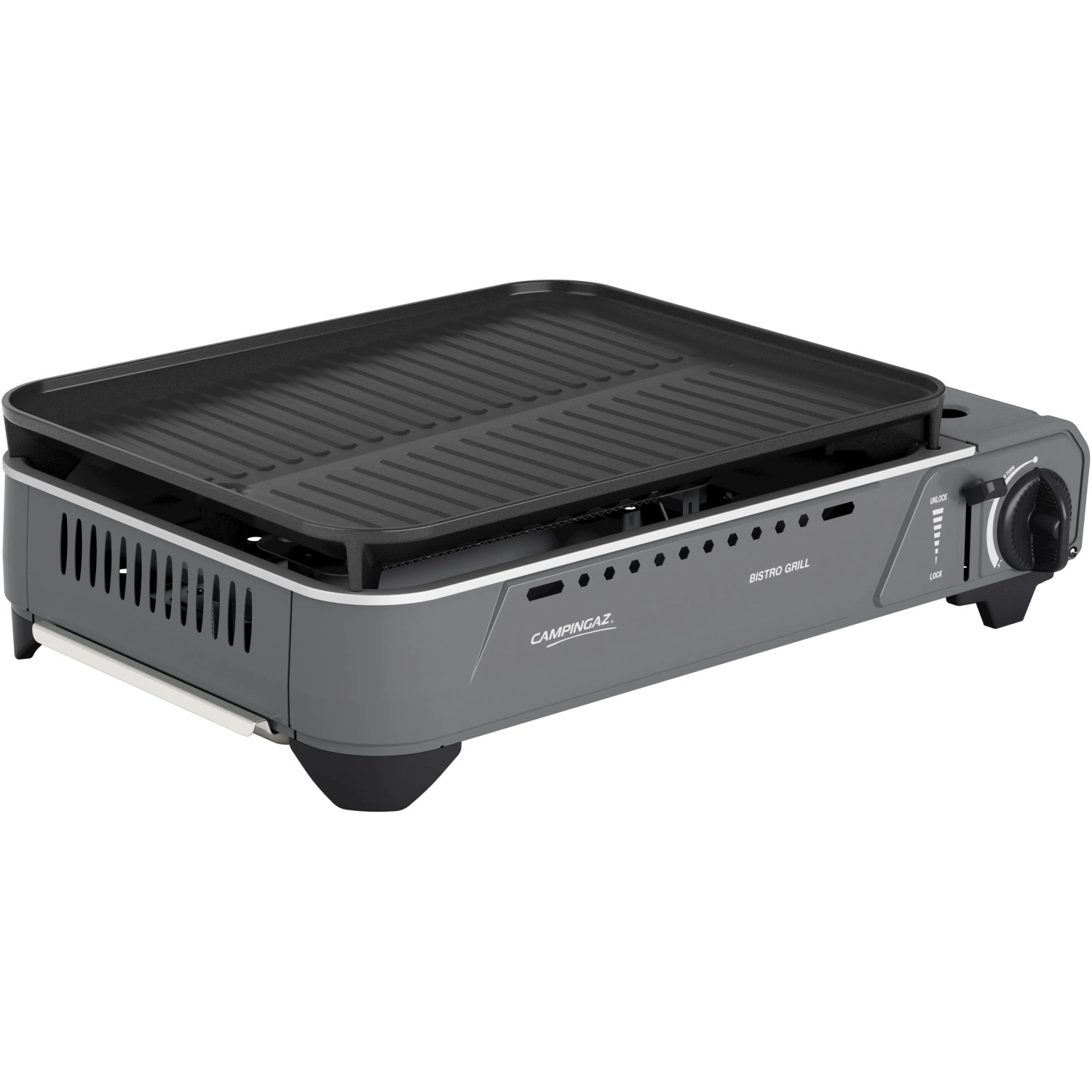 Campingaz Bistro Grill: Fornello a gas compatto con piastra grill per campeggio e viaggi.