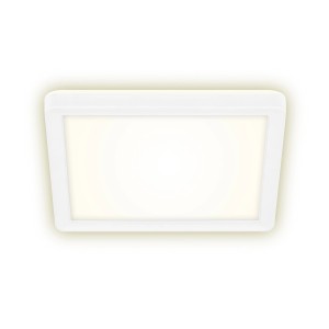 Plafoniera t.b.t. bianca, lampada da soffitto quadrata e moderna.