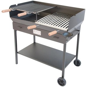 Barbecue a carbonella t.b.t. con ripiano e ruote.