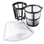 Accessori per aspirapolvere a batteria Einhell: filtro, supporto, ugello.