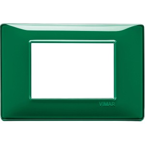 Placca Vimar verde per interruttori e prese.