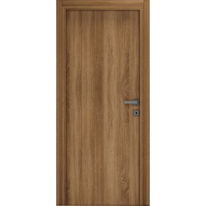 Porta interna color legno con set maniglia per interni.