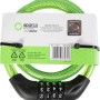 Lucchetto per bici t.b.t. verde con codice numerico per maggiore sicurezza.