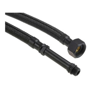 Tubo flessibile collegamento rubinetto Idrostile 2 pz 40 cm nero opaco
