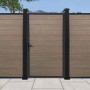 Cancello in WPC effetto legno Teck per pannello 90x180 cm legno_2