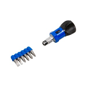 Set cacciaviti LUX 7 pezzi con cacciavite e 6 inserti (a taglio, Phillips, Pozidriv).