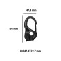 Moschettone nero t.b.t. con dimensioni 98x47,3x22,7 mm per tenditori e cinghie di fissaggio.