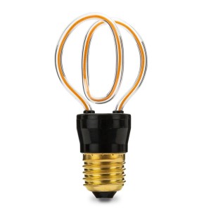 Lampadina LED E27 decorativa con filamento a forma di palloncino.
