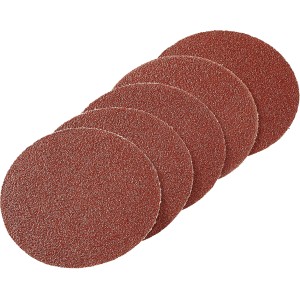 Set di 5 dischi abrasivi LUX Ø 125mm, grana 80 per levigatrice rotorbitale.