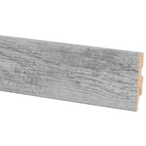 Battiscopa Historic Pine, 60x20 mm, lunghezza 2,6 m, effetto legno grigio.