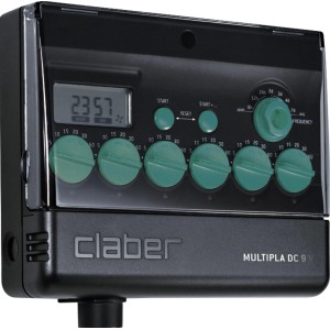 Claber Multipla DC 9V computer per irrigazione giardino.