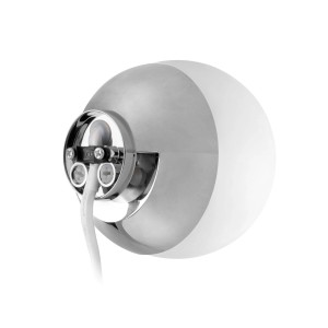 t.b.t. Accessorio per specchi, cromo/bianco, forma rotonda.