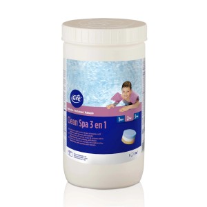 Gre Clean Spa 3 in 1 trattamento acqua piscina, contenitore da 1 kg.