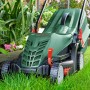 Rasaerba elettrico Bosch Easy Rotak 32-215 verde, taglia l'erba con precisione lungo il bordo del giardino. Potente e maneggevole.