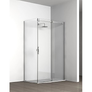 Box doccia t.b.t. moderno con vetro trasparente e accessori argentati. Elegante Porte doccia per il tuo bagno.