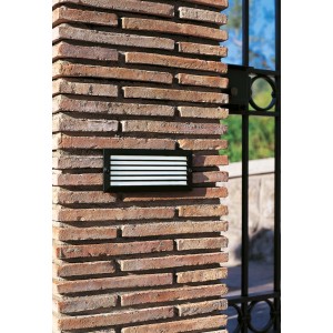 Applique da esterno Sovil Escape griglia E27 23x10 cm bianco