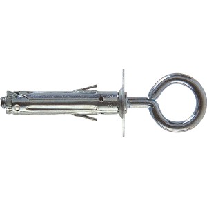 Tasselli in metallo con occhiello per fissaggi. Uso versatile.