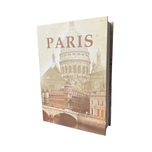 Cassaforte a libro con design di Parigi, ideale per custodire oggetti di valore. Casseforti discrete.