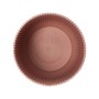 Vaso Elho Vibes Fold, Ø 25cm, rosa tenue, texture a coste, realizzato in plastica riciclata.
