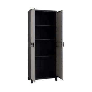Armadio da esterno alto 3 ripiani in plastica 66x40xH172 cm