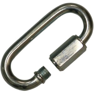 Moschettone t.b.t. argentato con chiusura a vite.