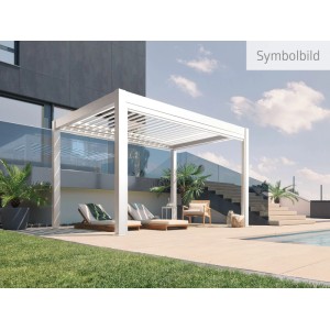 Pergola in metallo Biohort bianco 312x367,5x264 cm