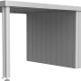 Tettoia laterale Biohort in argento metallizzato per casetta Neo, copertura in metallo.