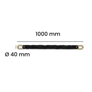 Catena sicurezza acciaio cementato rivestita 8x100 mm