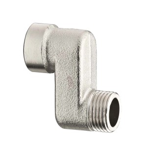 t.b.t. per installazione riscaldamento, raccordo a gomito in metallo.