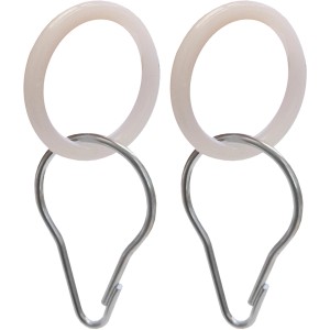 Anelli per tenda doccia, plastica e metallo, per tende da doccia.