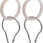 Anelli per tenda doccia, plastica e metallo, per tende da doccia.
