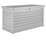 Biohort Box per il tempo libero 130, argento metallizzato, box universale in metallo con serratura a cilindro e molla a gas.