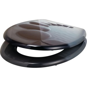 OBI Sedile WC Comala II con motivo a pietra e chiusura ammortizzata per un comfort ottimale.