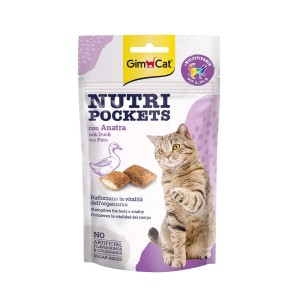 GimCat Nutri Pockets con Anatra: Snack per gatti per vitalità e benessere.