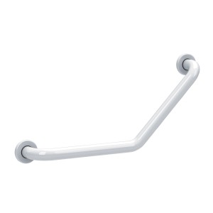 Maniglione angolare bianco per la sicurezza del bagno.