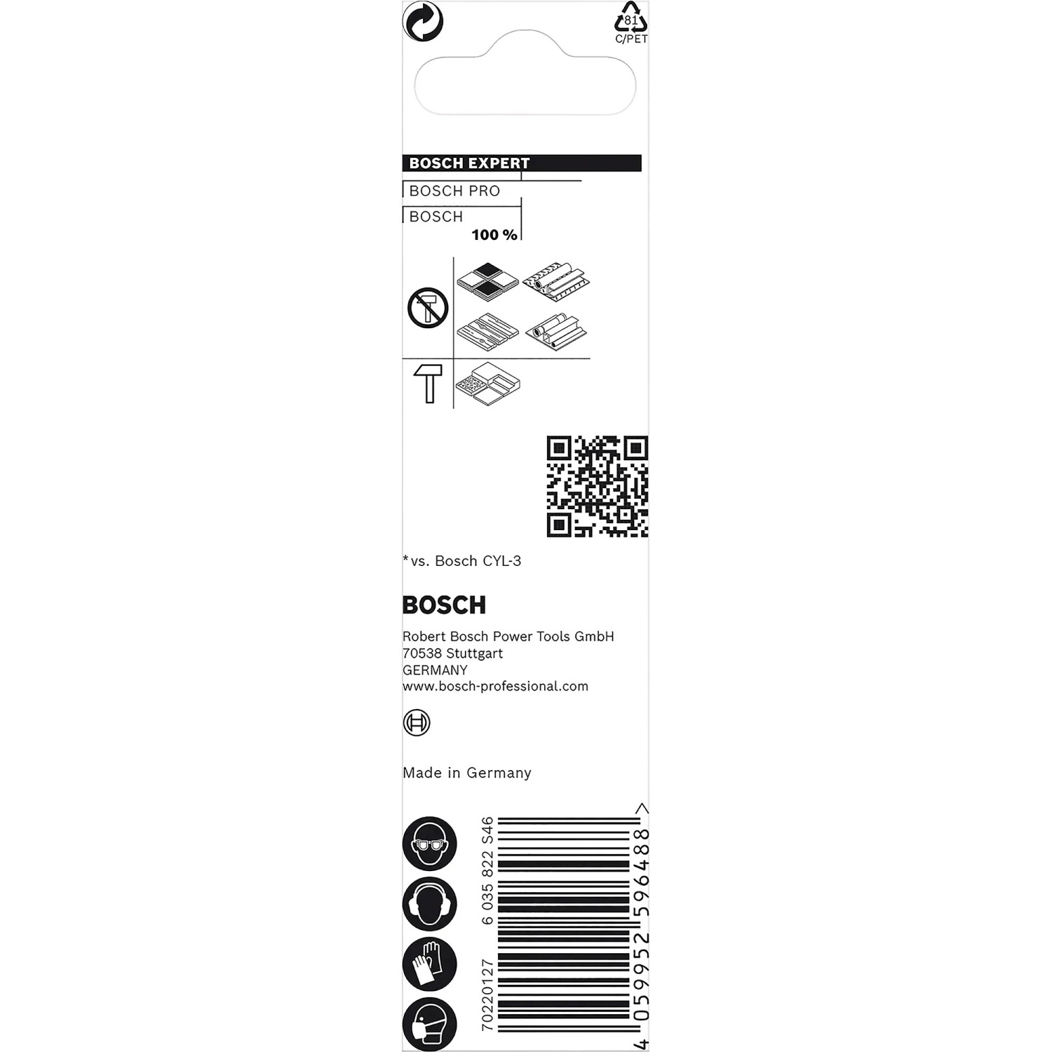 Confezione Bosch Expert Multi Construction Punta CYL-9, punta universale da 6mm.
