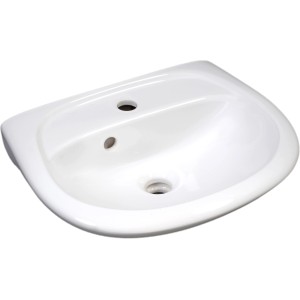Lavabo in ceramica bianca t.b.t. per il bagno.