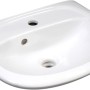 Lavabo in ceramica bianca t.b.t. per il bagno.