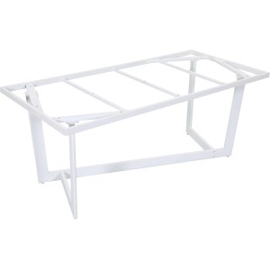 Struttura in metallo bianco per tavolo da giardino. Telaio tavolo senza piano.