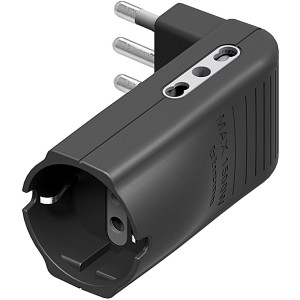 Adattatore multiplo t.b.t. nero per prese.