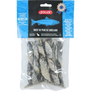 Zolux snack per cani: Twist di pelle di pesce essiccata per cani, ideale come masticativo.