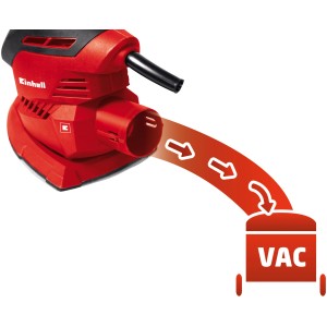 Levigatrice multifunzione Einhell TH-OS 1016 con aspirazione polvere, rosso/nero.