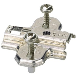 Piastra di montaggio a croce Hettich per cerniere a tazza da 35 mm, 2 pezzi, ferramenta per mobili.