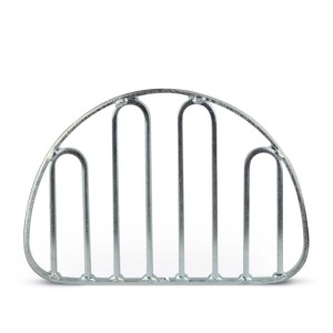 Copertura metallica per fontane da giardino, color argento.